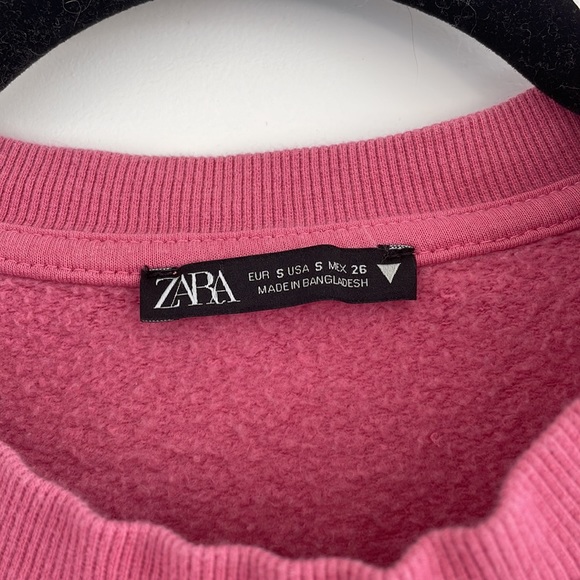 ZARA Pink Cropped Crewneck (size s) - Picture 2 of 2